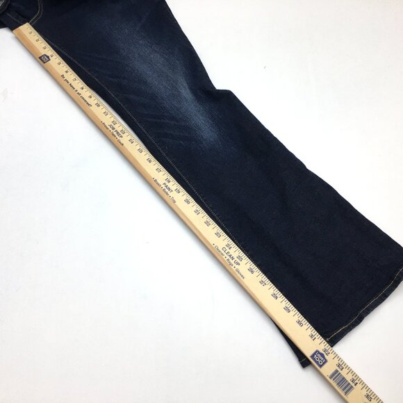 Levi's Denizen Jeans Women's Modern Boot Cut Stretch Dark Wash size 12 length 32 - Picture 6 of 10